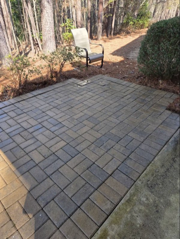 Paver patio after pressure washing Buck Pressure Washing